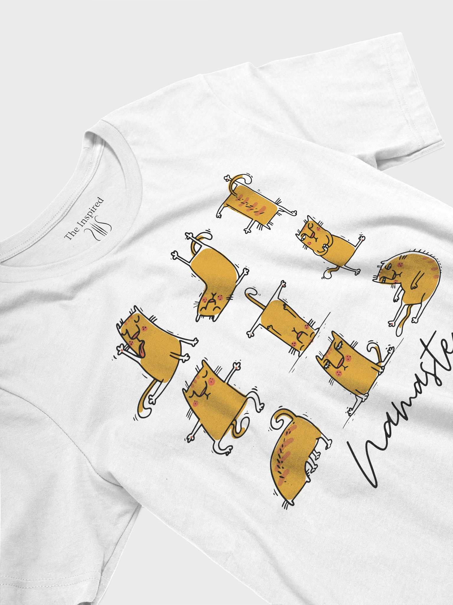 Namaste Funny Yoga Cat T-Shirt (light colors) product image (6)
