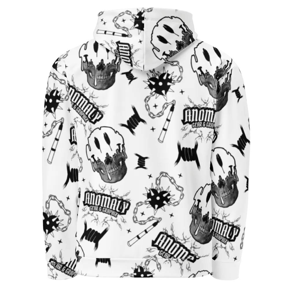 Anomaly All Over Unisex White Hoodie product image (3)