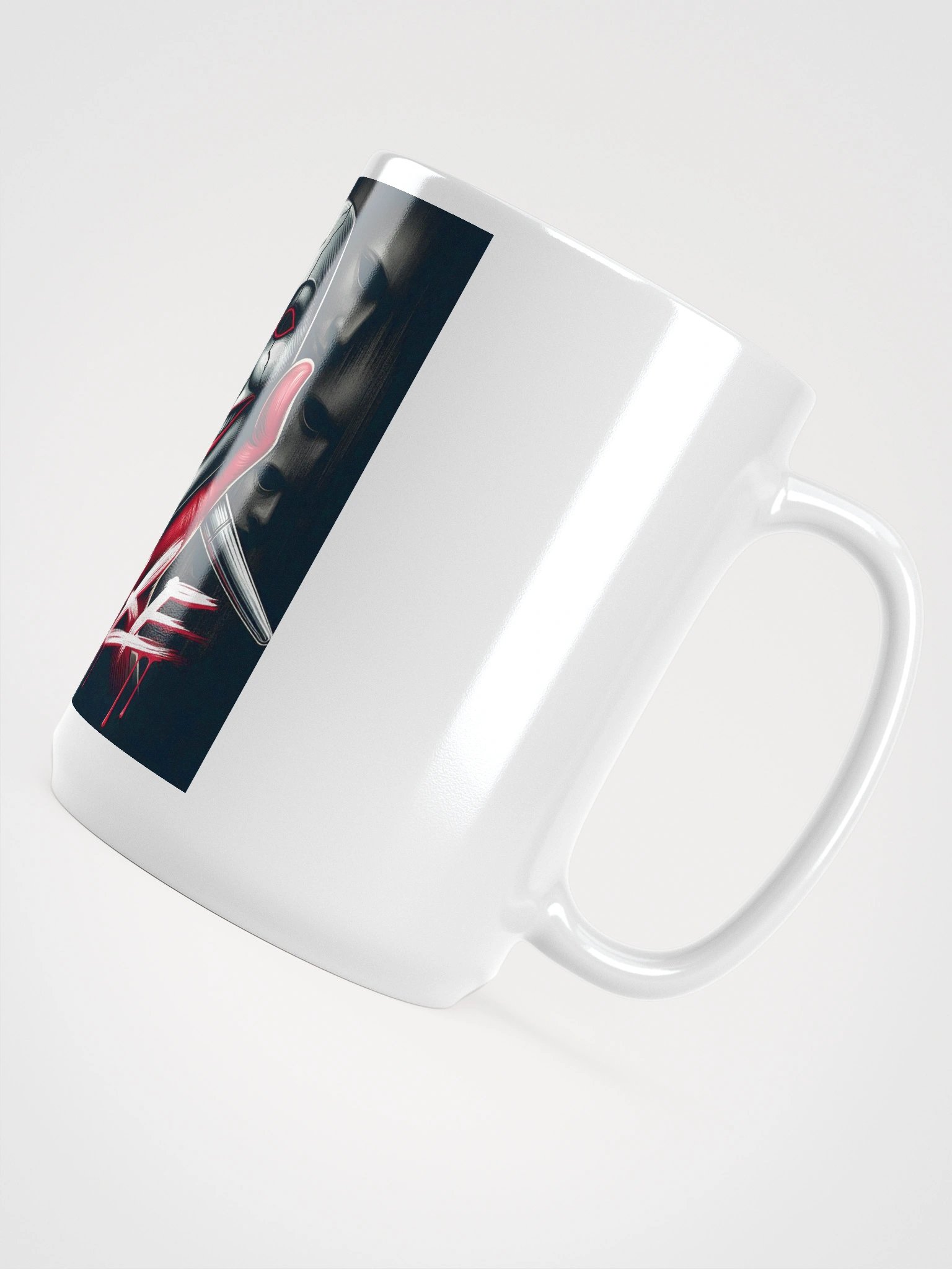 Feathered AD Logo White Glossy Mug product image (4)