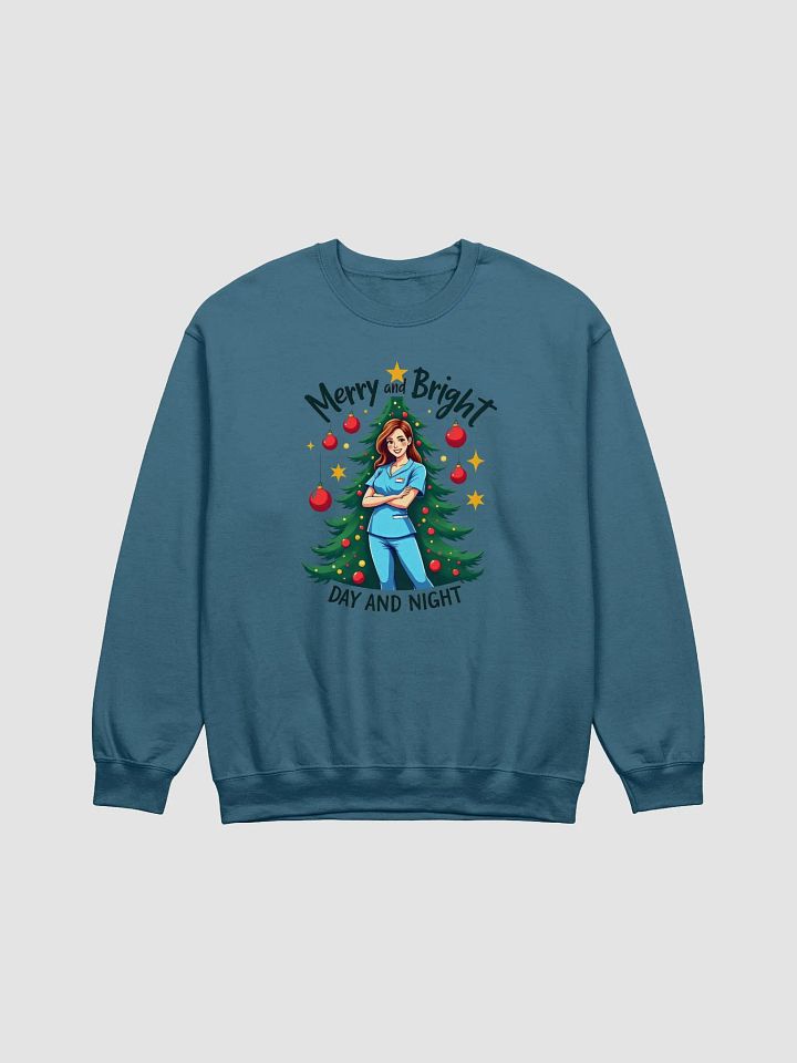 Merry and Bright Scrubs Christmas Sweatshirt product image (1)