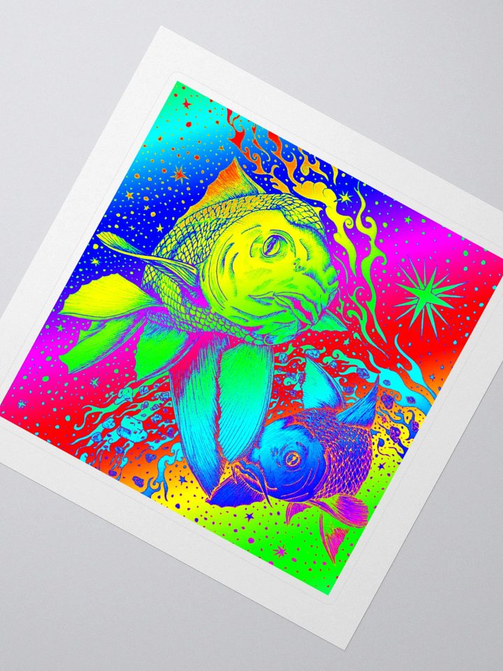 Limited Edition Full Rainbow Pisces Zodiac Kiss Cut Stickers product image (2)
