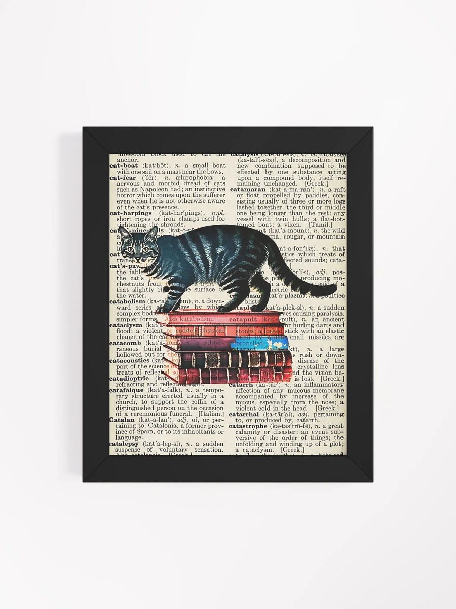 Reader Cat Dictionary Wall Art for Book & Cat Lovers product image (44)