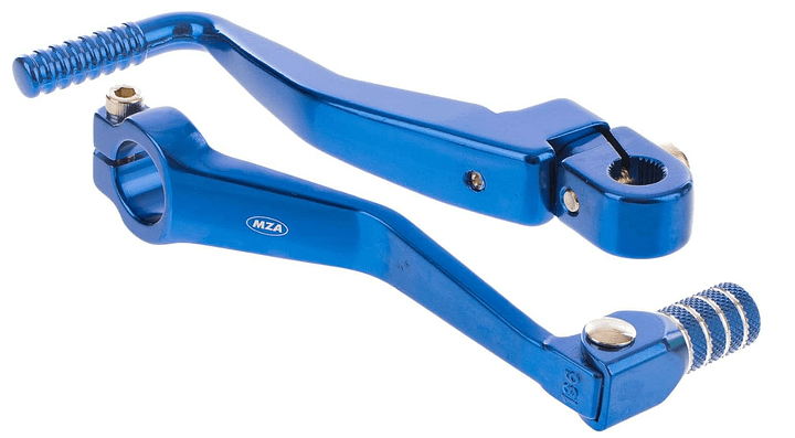 NM Enduro Sport/Tuning SET Kickstarterhebel + Fußschalthebel klappbar (mit Haltekugel+Feder, Federspannung einstellbar), Farbe blau product image (1)