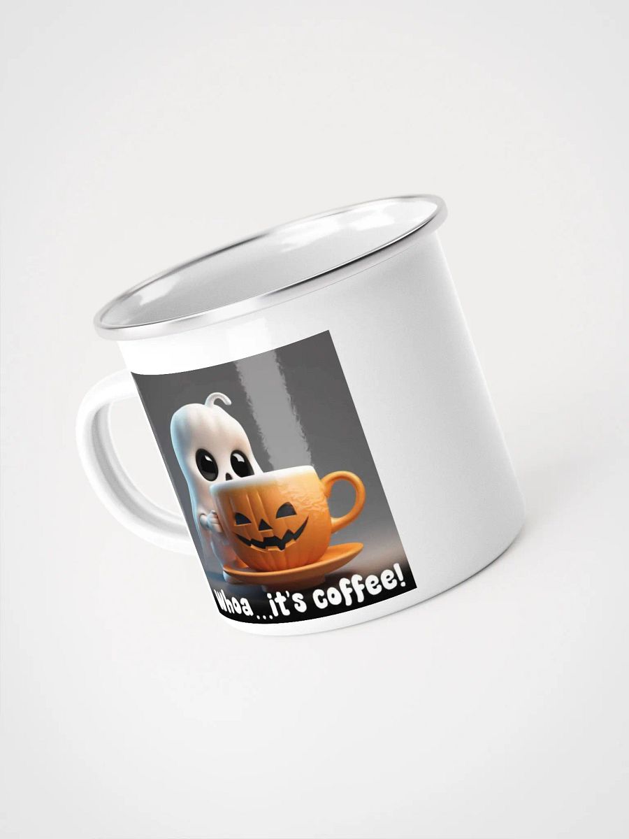 Spooky Coffee Ghost Enamel Mug product image (4)