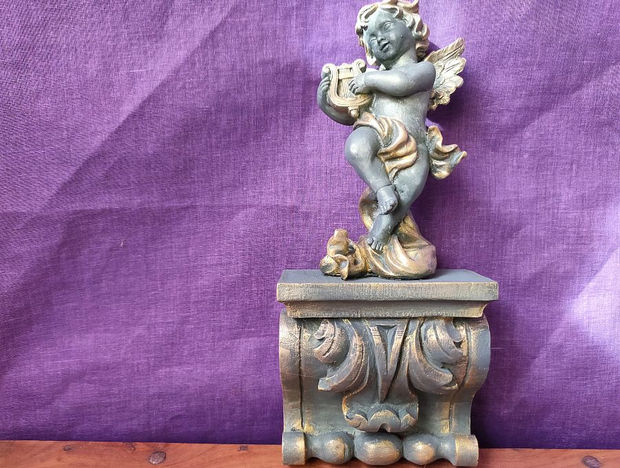 Único e exclusivo Anjo de parede com harpa, ser espiritual product image (11)