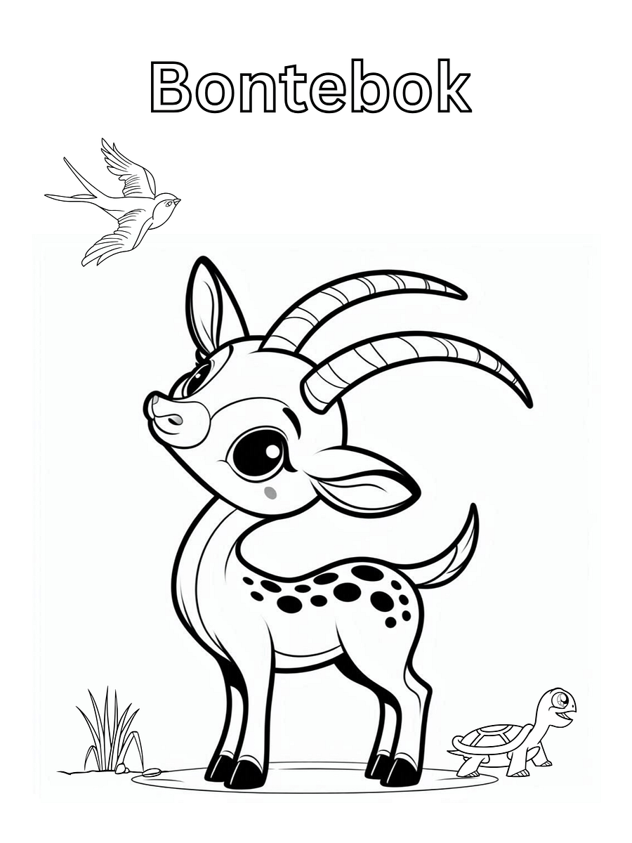 Coloring book,African animals. 40 Pages product image (6)