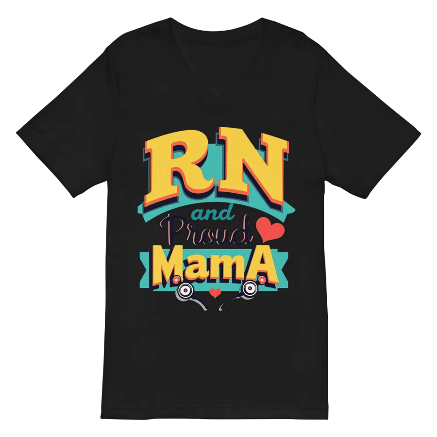 RN and Proud Mama Graphic V-Neck Tee product image (3)