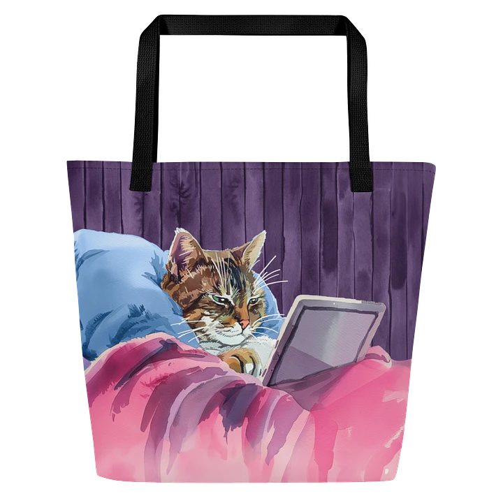 21st Century Digital Cat – Fun Feline Tote Bag product image (5)