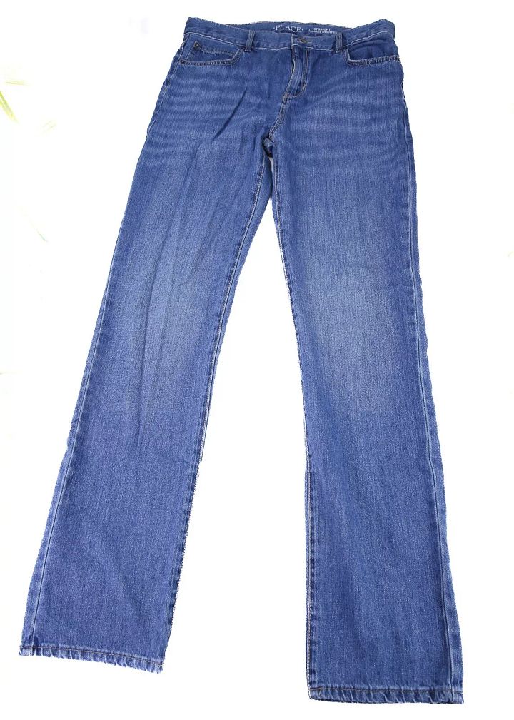 The Childrens Place Jeans Girls 18 Straight Leg Adjustable Whiskers NWT NEW product image (1)