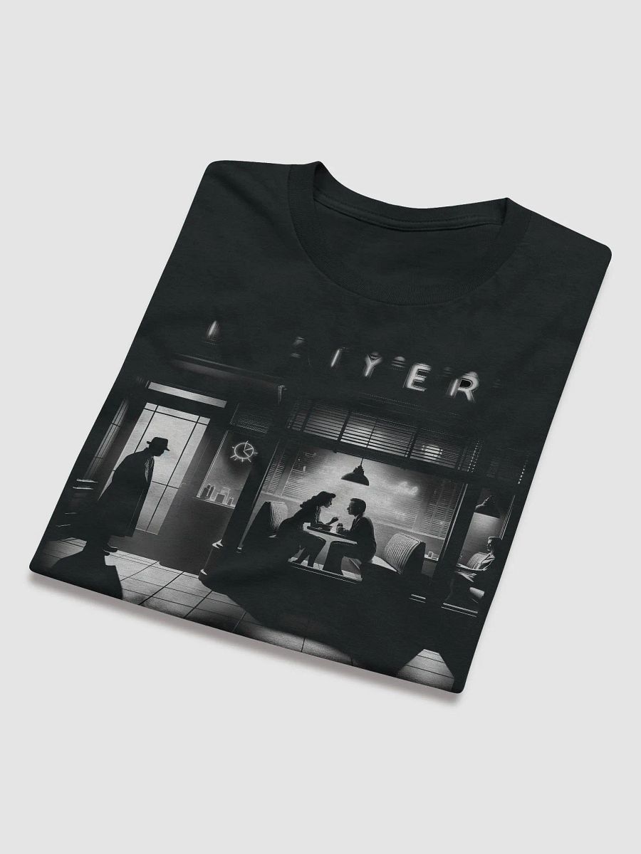 Diner Enigma: Noir Scene (Front Print Womens Tee) product image (5)
