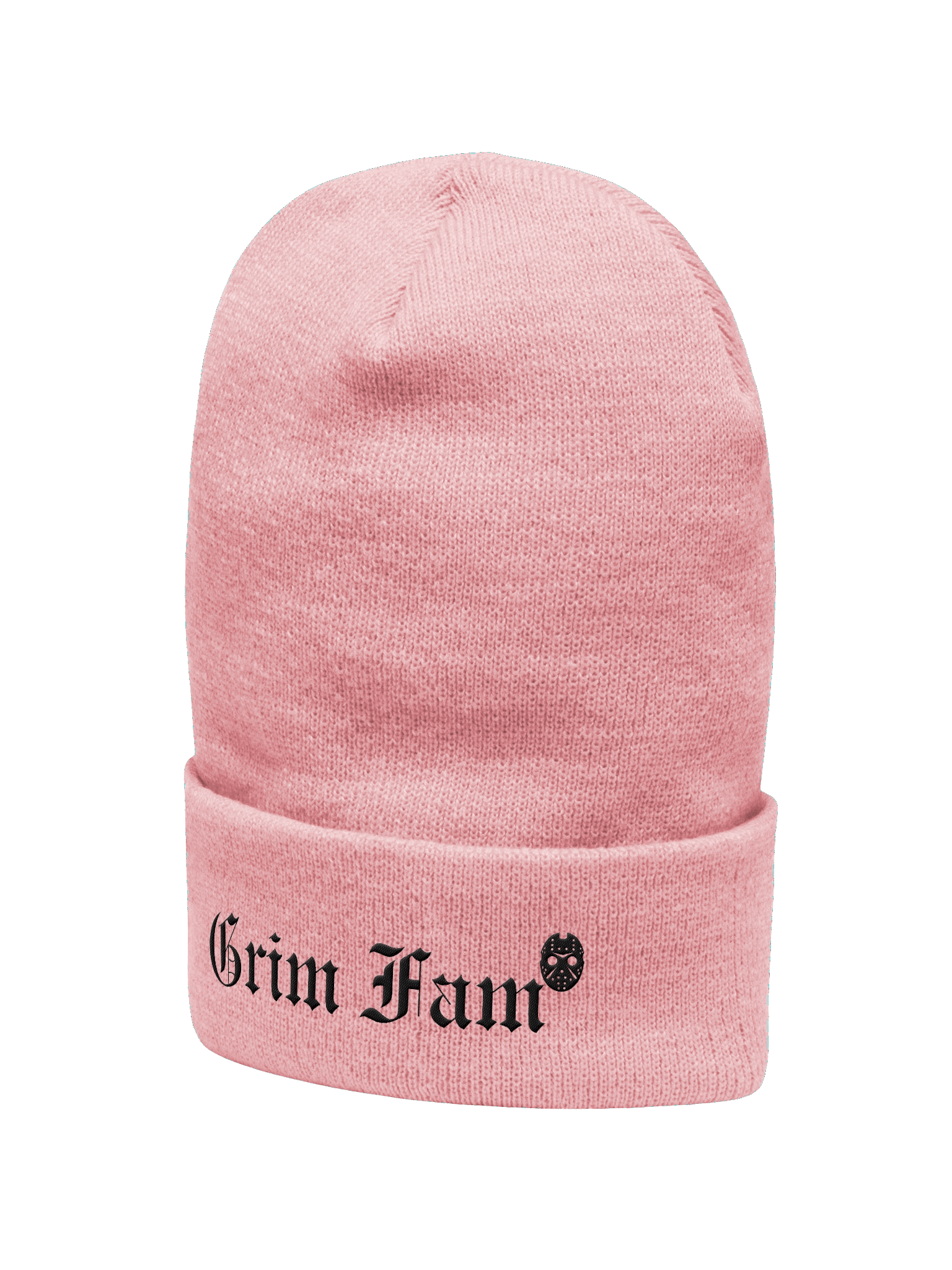 GRIM FAM CUFFED BEANIE – BLACK TEXT (#2) – ALL COLORS product image (4)