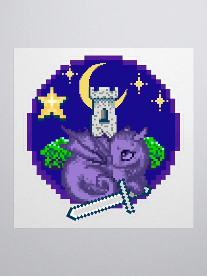 Dreaming of Quests (Night Dragon Version) Kiss-Cut Sticker product image (1)