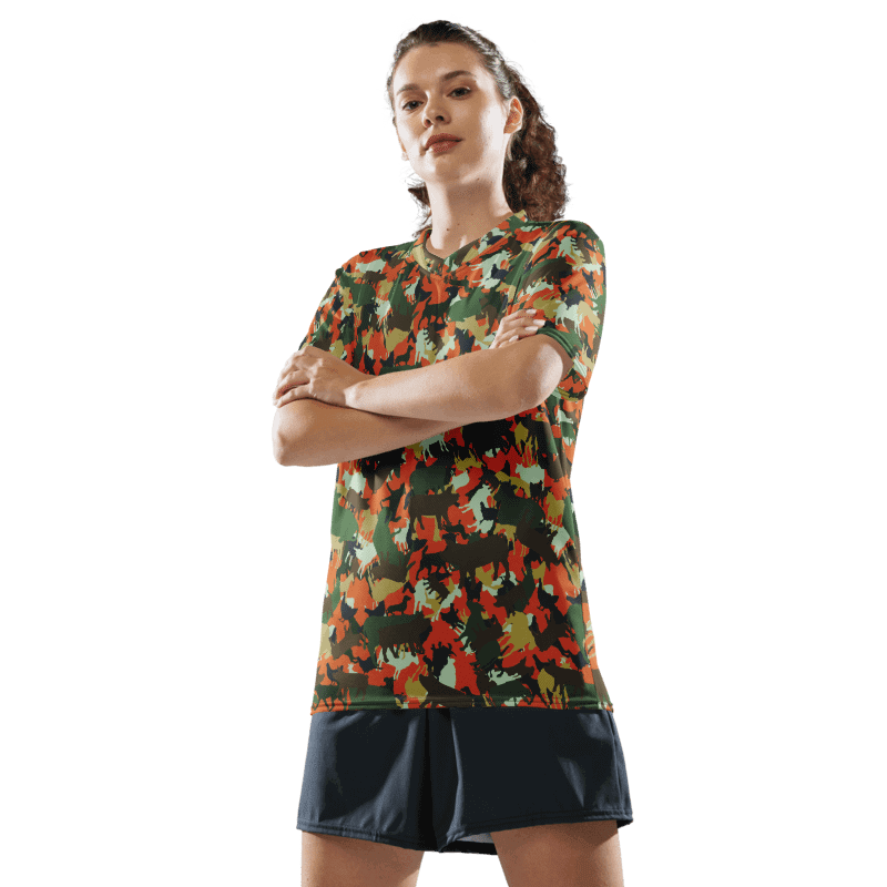 FARMOUFLAGE SAFE HUNTING CAMO RECYCLED UNISEX SPORTS JERSEY product image (6)