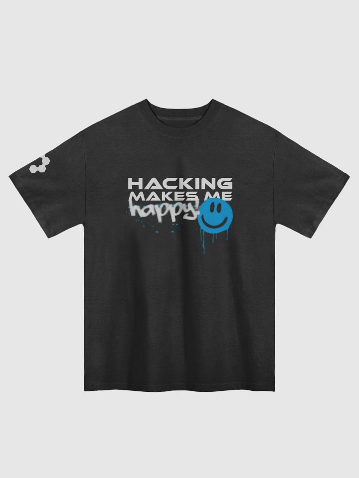 Hacking Makes Me Happy! T-Shirt (Blue) product image (1)
