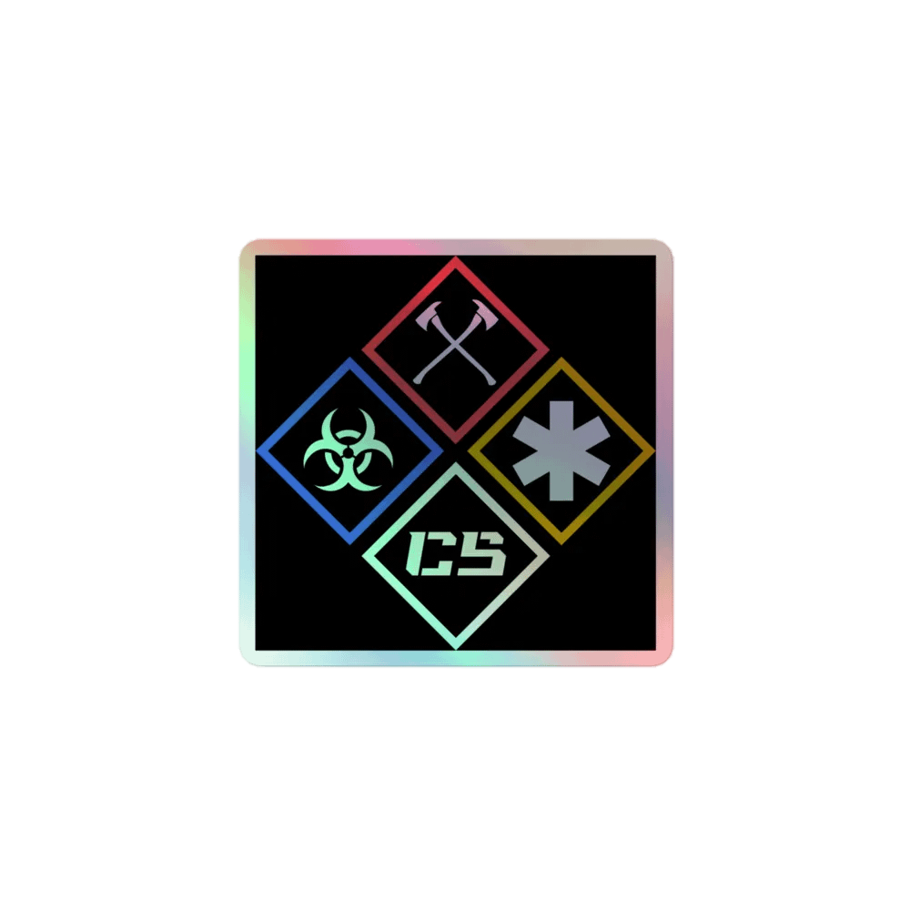 Holographic logo sticker product image (1)