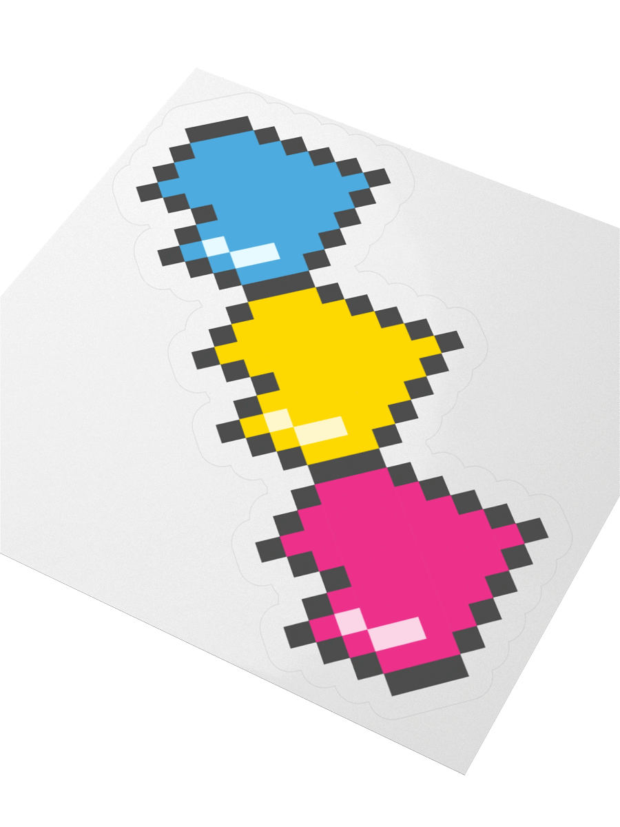 Pansexual Pixel Hearts Sticker product image (11)