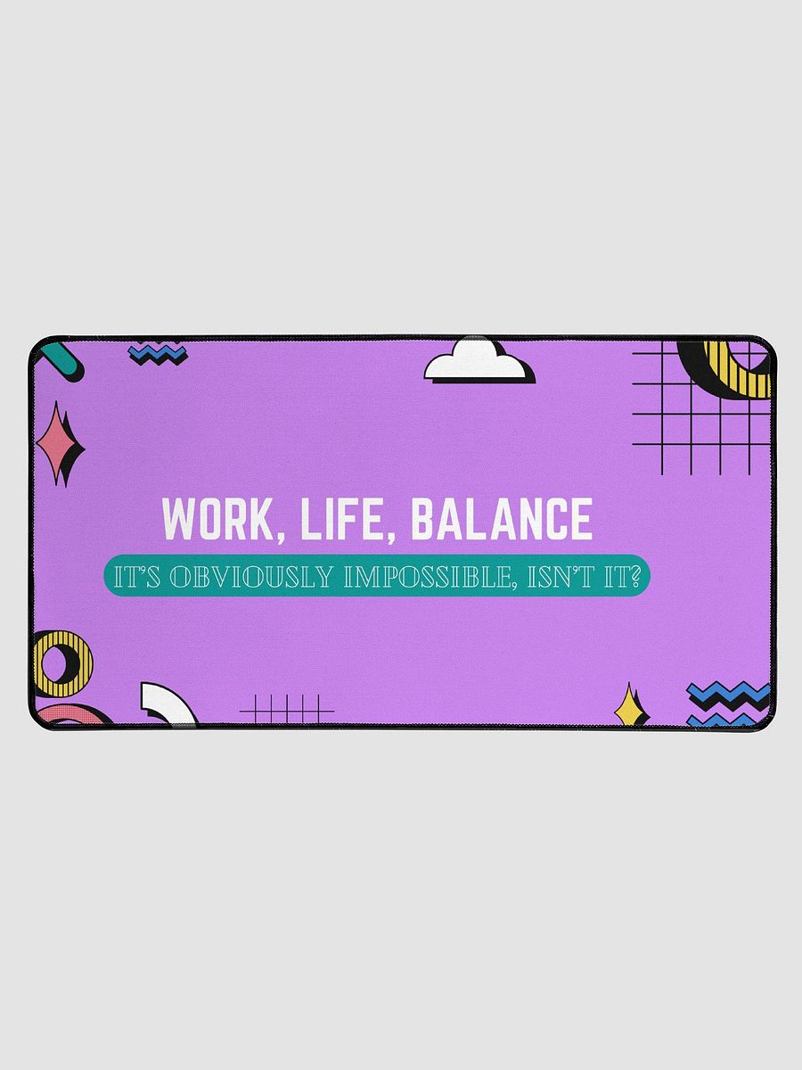 Work, Life, Balance Purple Desk mat product image (1)
