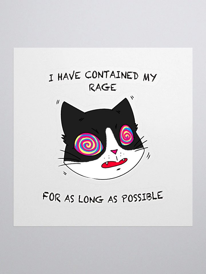 Rage Cat Sticker With Text product image (2)