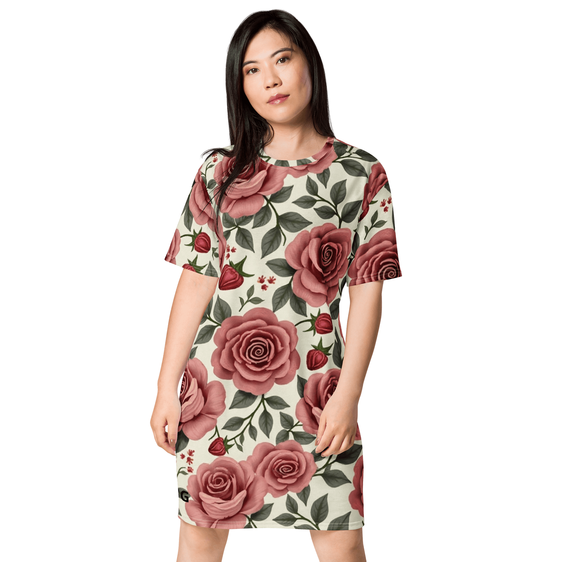 Barry Grady Red Roses All-Over T-Shirt Dress product image (1)