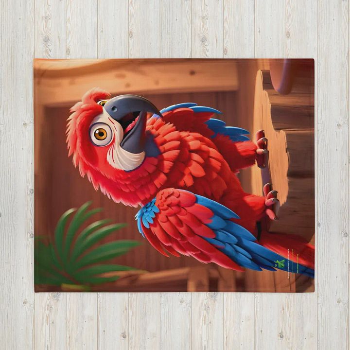 Endangered Species - Mexico - Scarlet Macaw Throw Blanket product image (2)