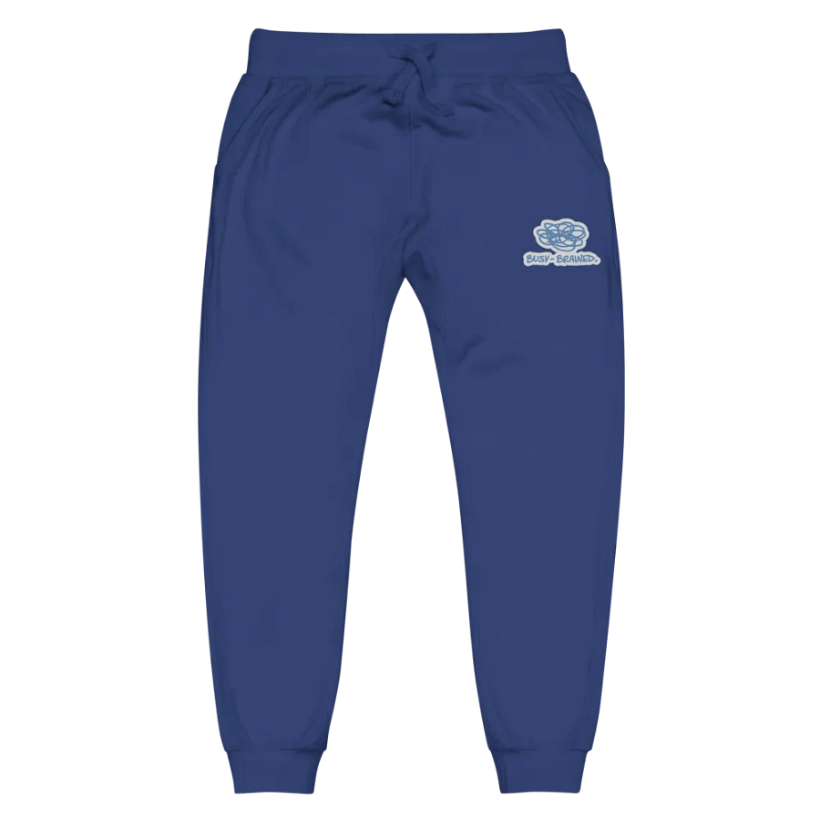 BUSY-BRAINED (aqua bubble design) embroidered fleece joggers product image (12)