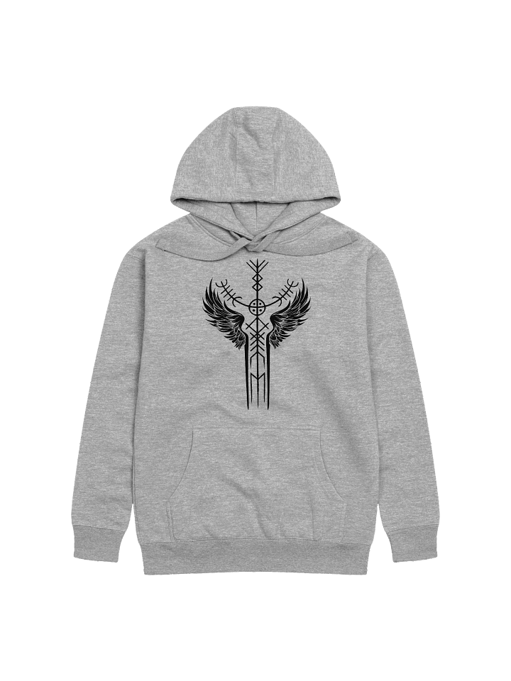 The Valkyrie Stave Hoodie (black print) product image (1)