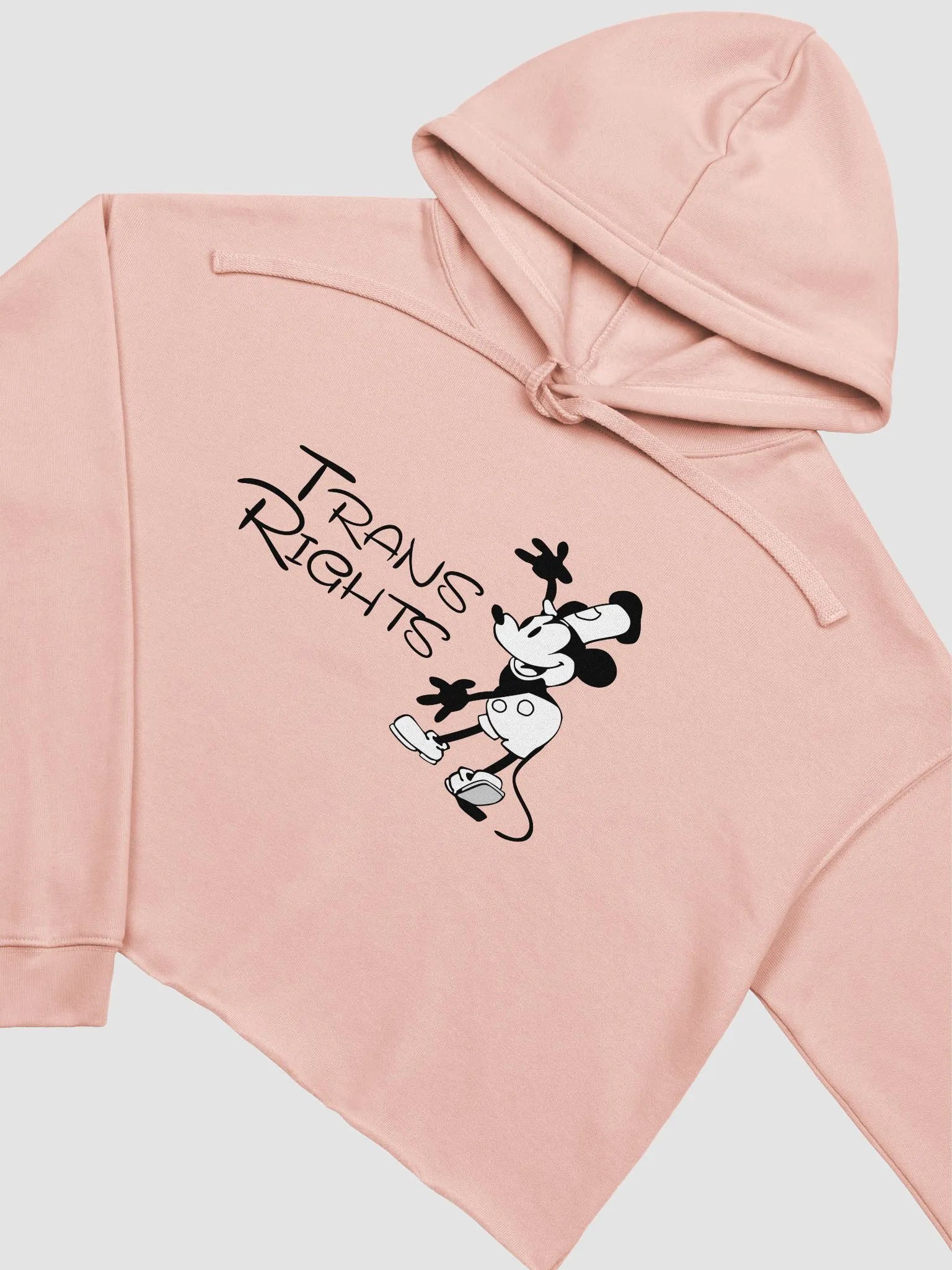 Steamboat Willie Trans Rights - crop hoody product image (4)