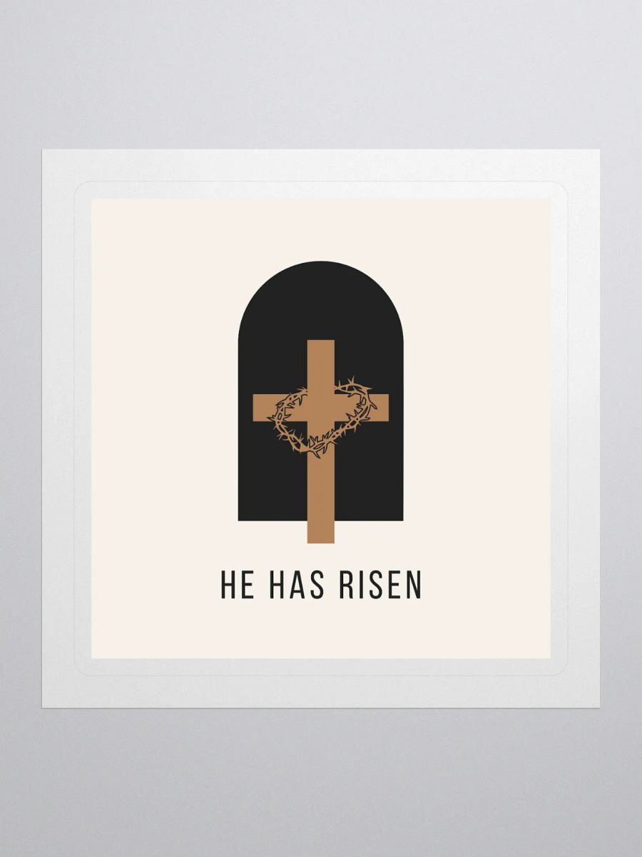 He Has Risen Crown Kiss Cut Stickers product image (1)