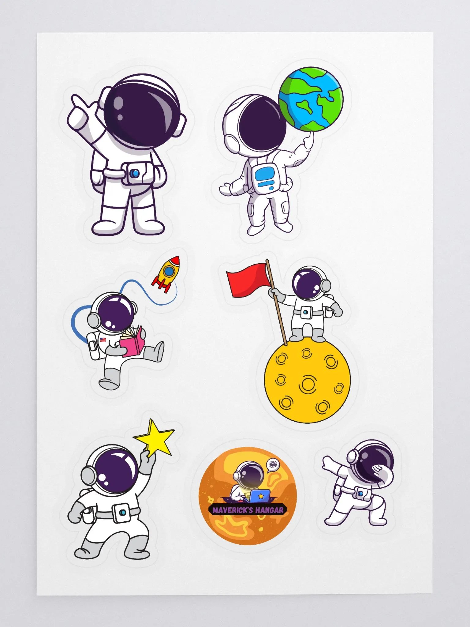 Astronaut Emote Sticker Sheet product image (3)