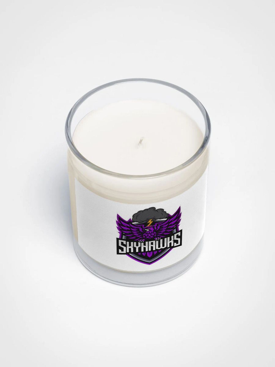 Skyhawks Logo #2 Soy Wax Candle Clear Glass Jar product image (3)