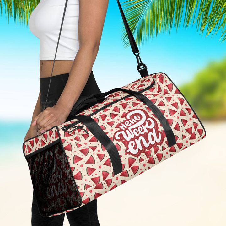 Hello Weekend Watermelon All Over Print Duffel Bag product image (1)