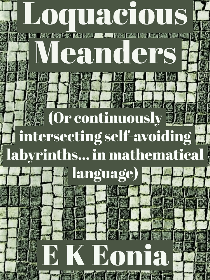 Loquacious Meanders Poetry (Or continuously intersecting self-avoiding labyrinths… in mathematical language) product image (1)