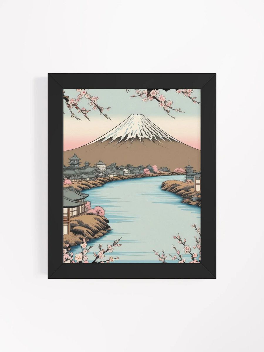 Spring Serenity: Mount Fuji's Reflection Framed High-Quality Matte Poster product image (4)