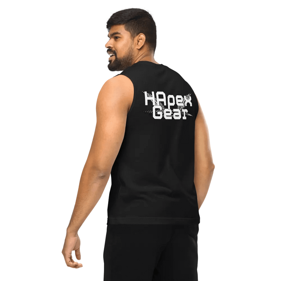 Muscle Tank - Embroidered - White HApex Gear White Logo product image (11)