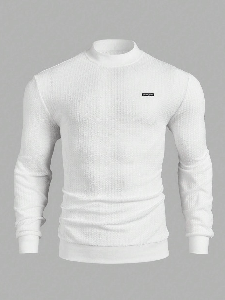 Manfinity RelaxMax Men's Casual Pullover Long Sleeve Sweatshirt With Stand Collar product image (2)