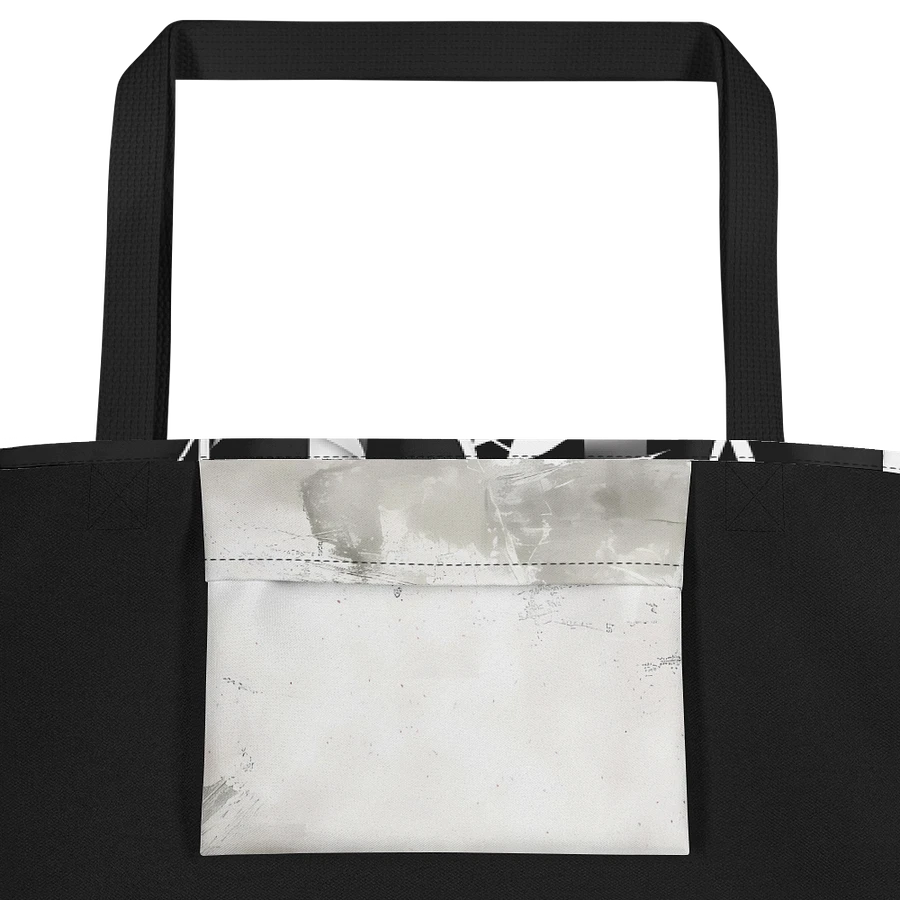 Tote Bag: Elegant Bamboo Chic Black and White Style product image (2)