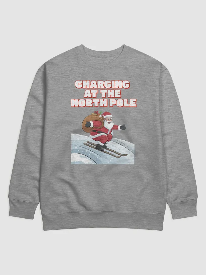 Charging At The North Pole - Ski Jumping Santa Sweatshirt product image (2)