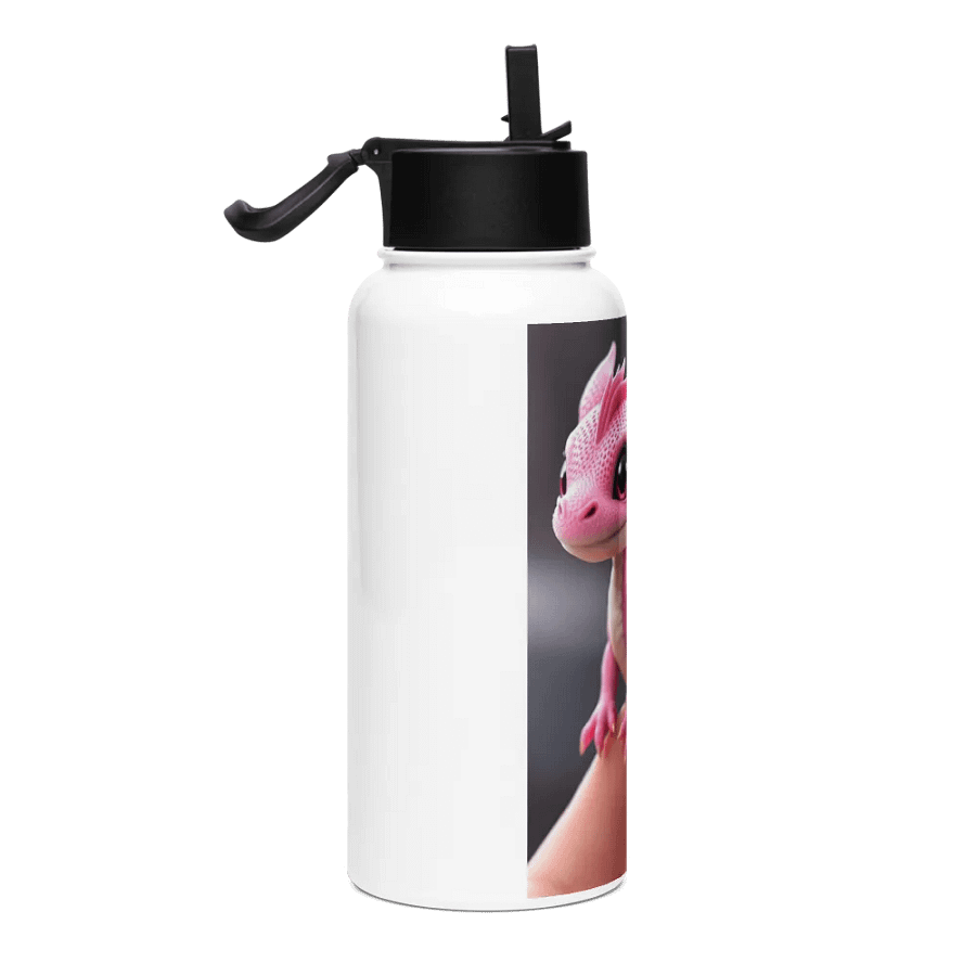 Whimsical Pink Dragon Stainless Steel Water Bottle product image (4)