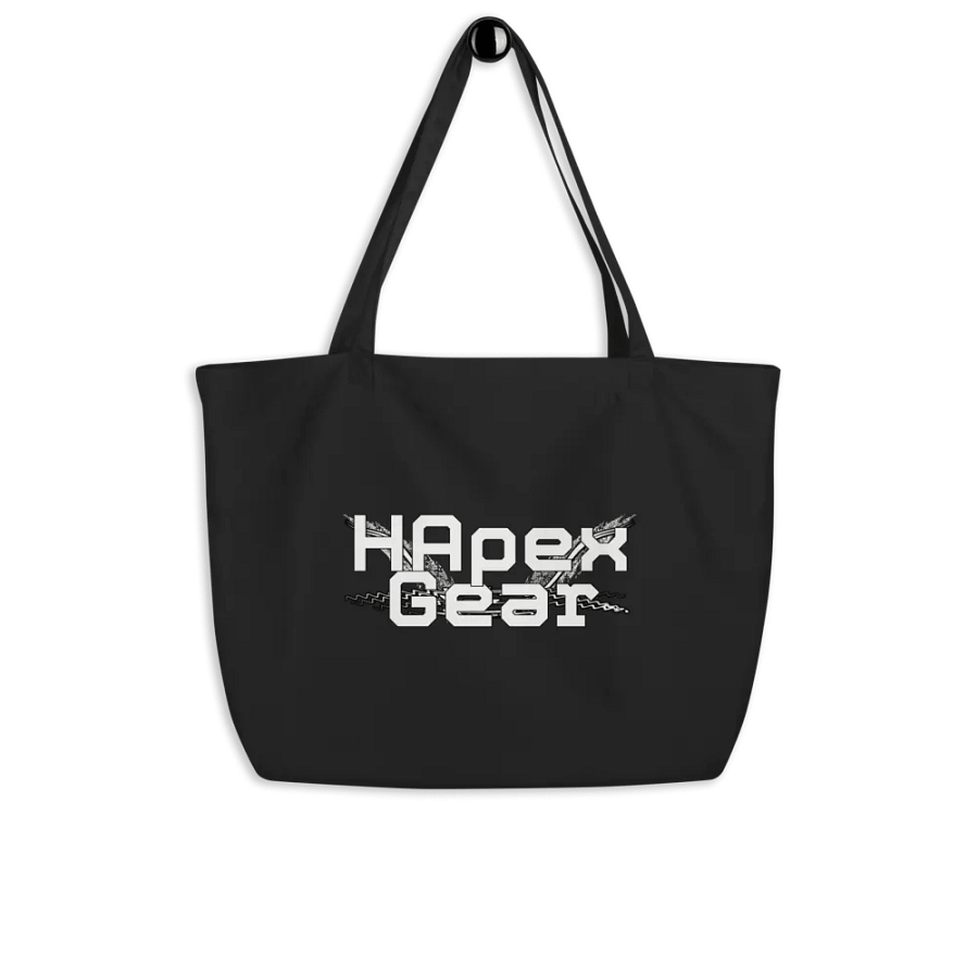 Organic Cotton Tote - Black - White HApex Gear White Logo product image (4)