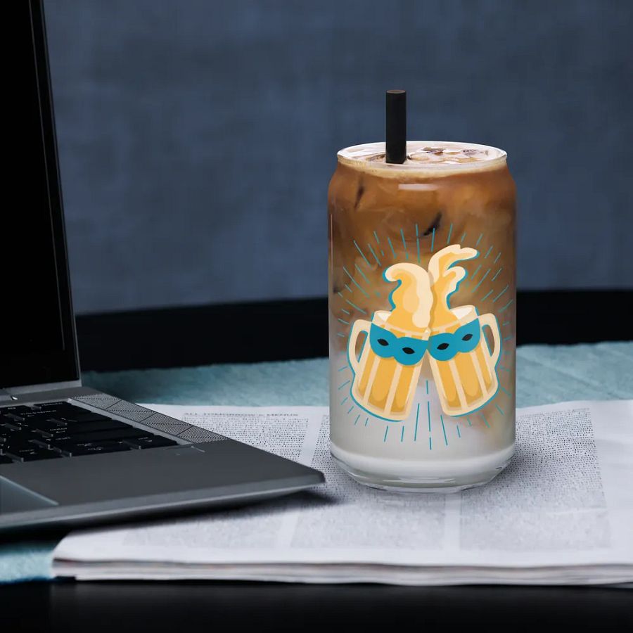 Masked Cheers Can-Shaped Glass product image (3)