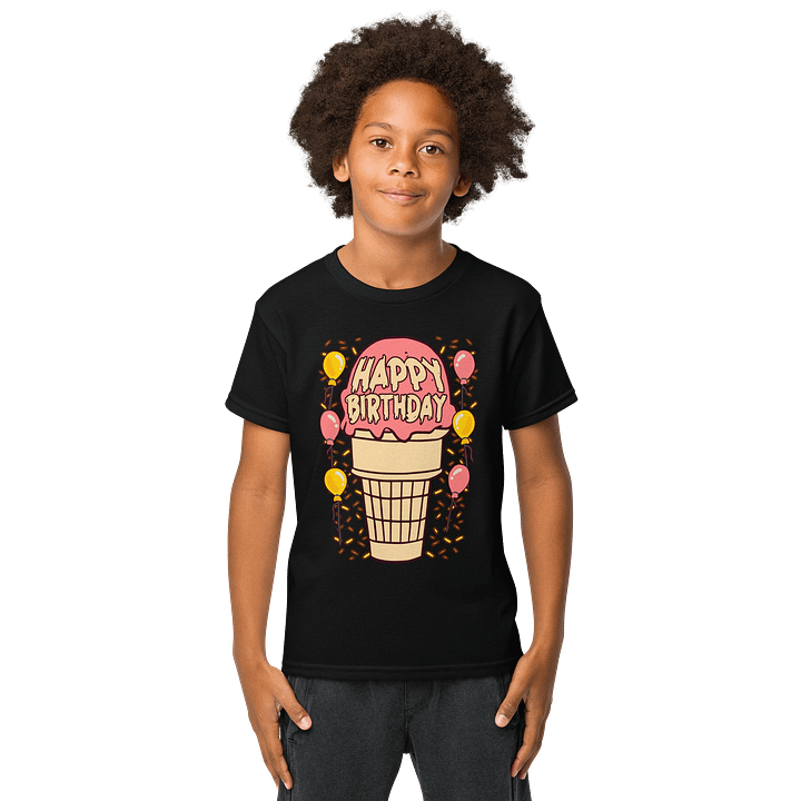 Happy Birthday (Ice Cream Cone) Kids T-Shirt product image (1)