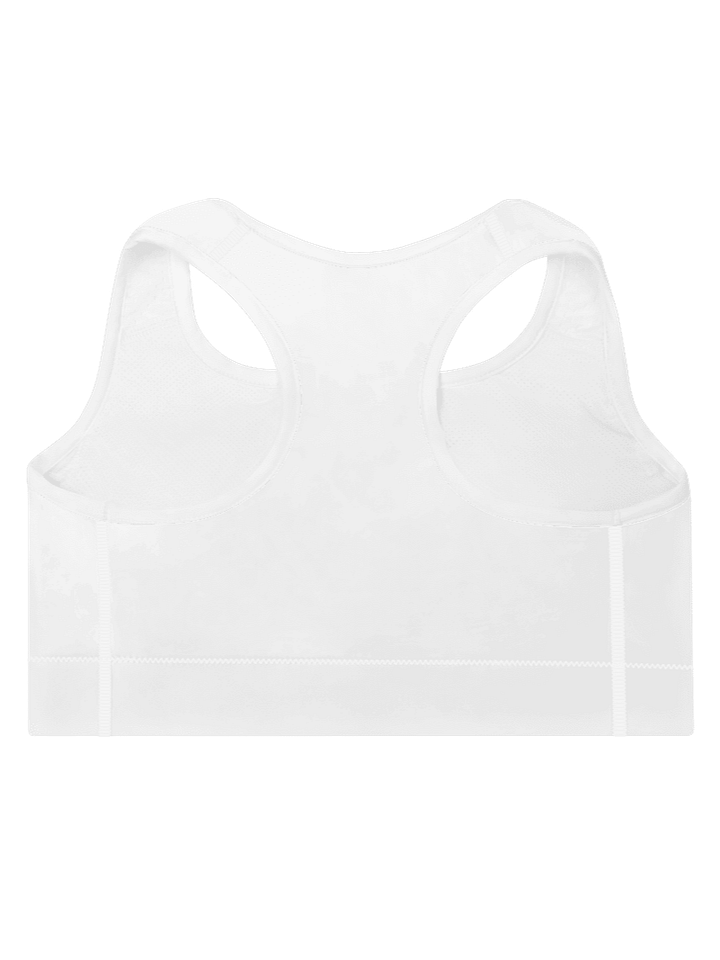 Women's Activewear - Padded Sports Bra White - Printed Gold Logo product image (2)