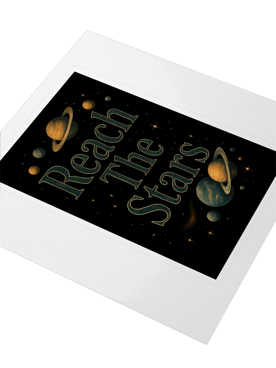 Reach The Stars Cosmic Green Sticker product image (3)