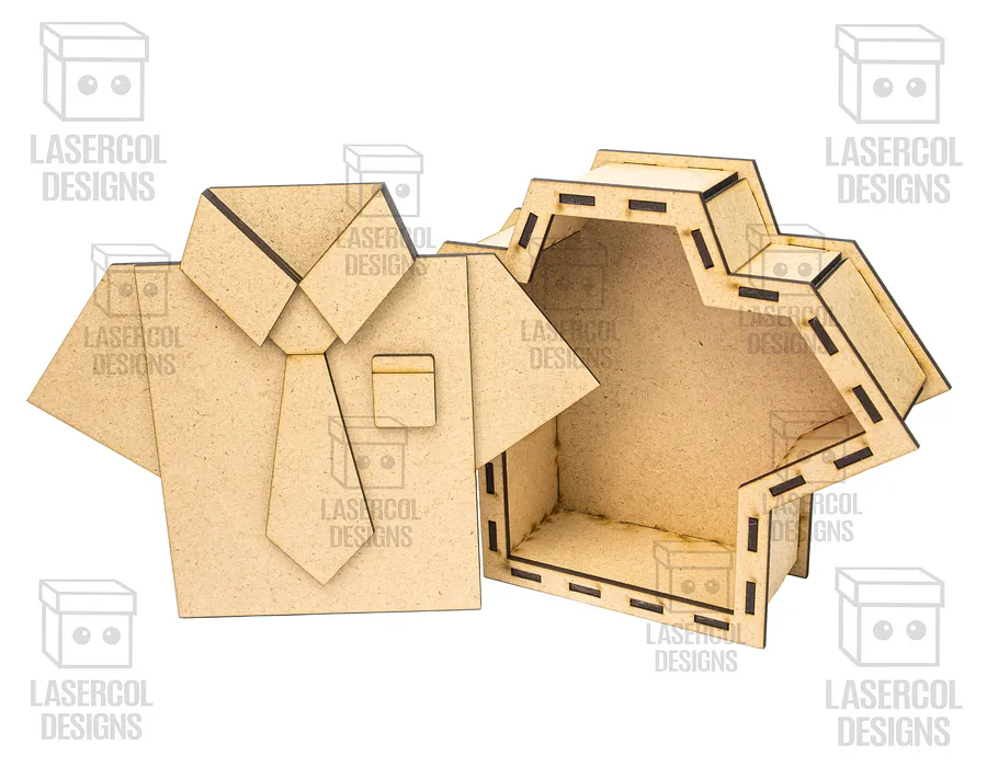 Shirt and Tie Box (3 Sizes) - Laser Cut Files product image (3)