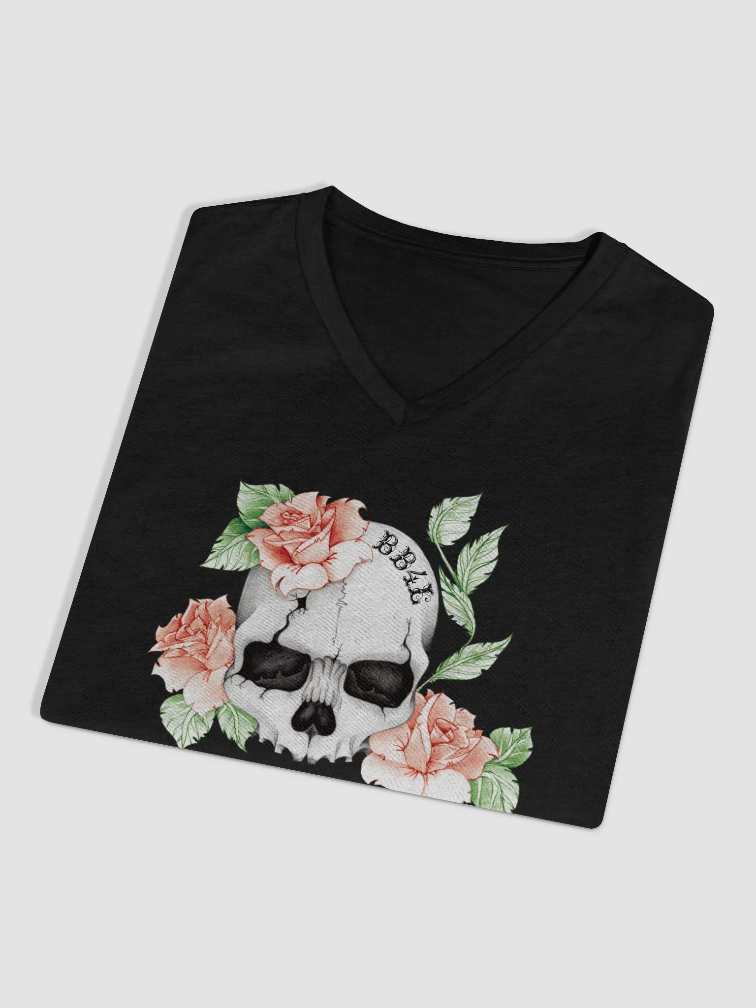 BB4L Skull & Roses Women's V-Neck Tee product image (37)