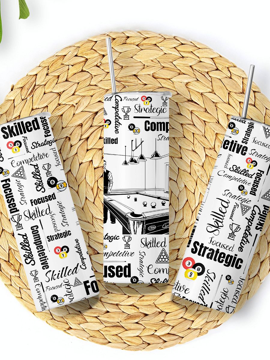 20 oz Billiard Player Affirmation Word Art Tumbler product image (1)