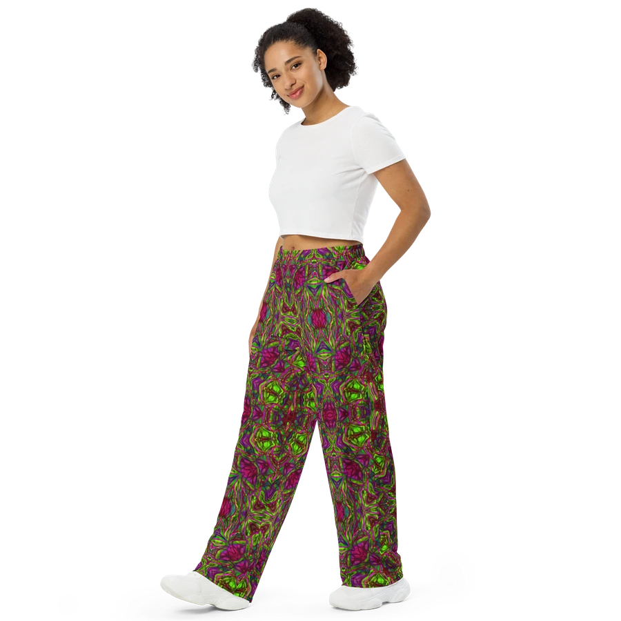 Green and Pink Kaleidoscope Wideleg Pants product image (4)
