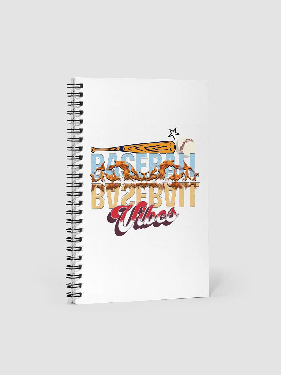 Baseball Flaming Vibes Spiral Notebook product image (3)