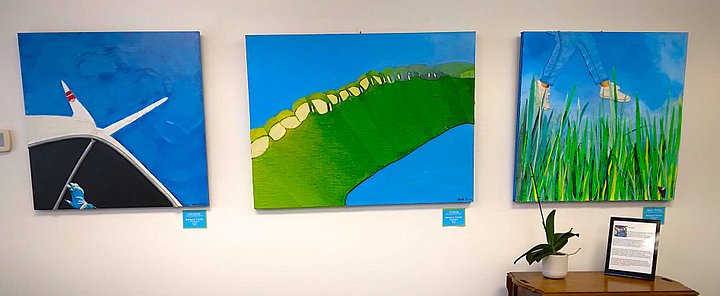 The Landing - Mixed Medium Art - 36x36 product image (2)