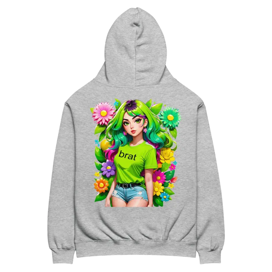 Brat - Premium Hoodie (Athletic Heather) Brat Life - v4 (Back Printed Design) product image (3)